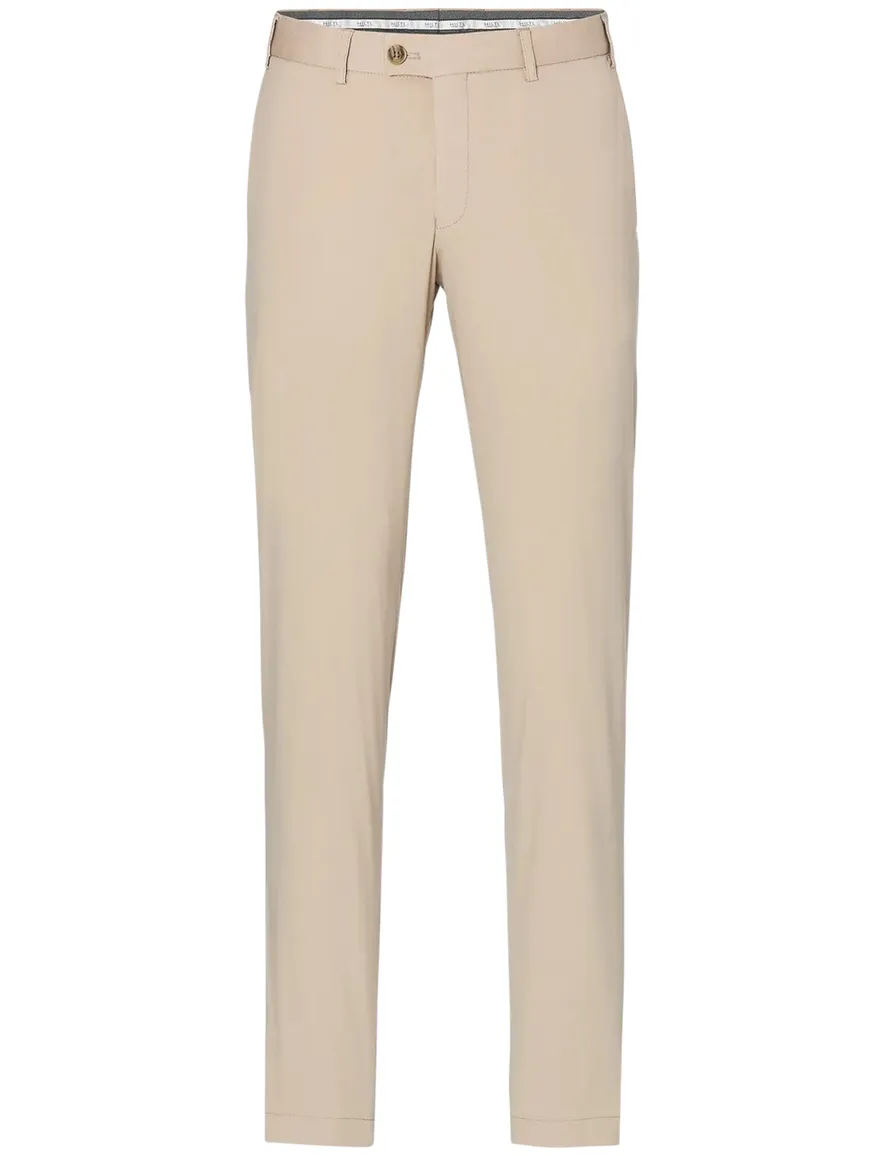 Hiltl katoenen broek beige effen katoen Tarent