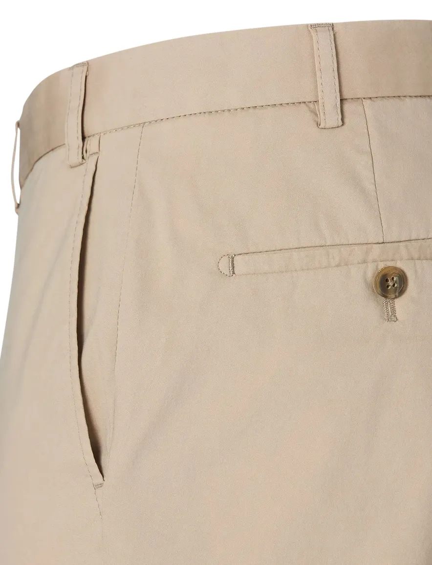 Hiltl katoenen broek beige effen katoen Tarent