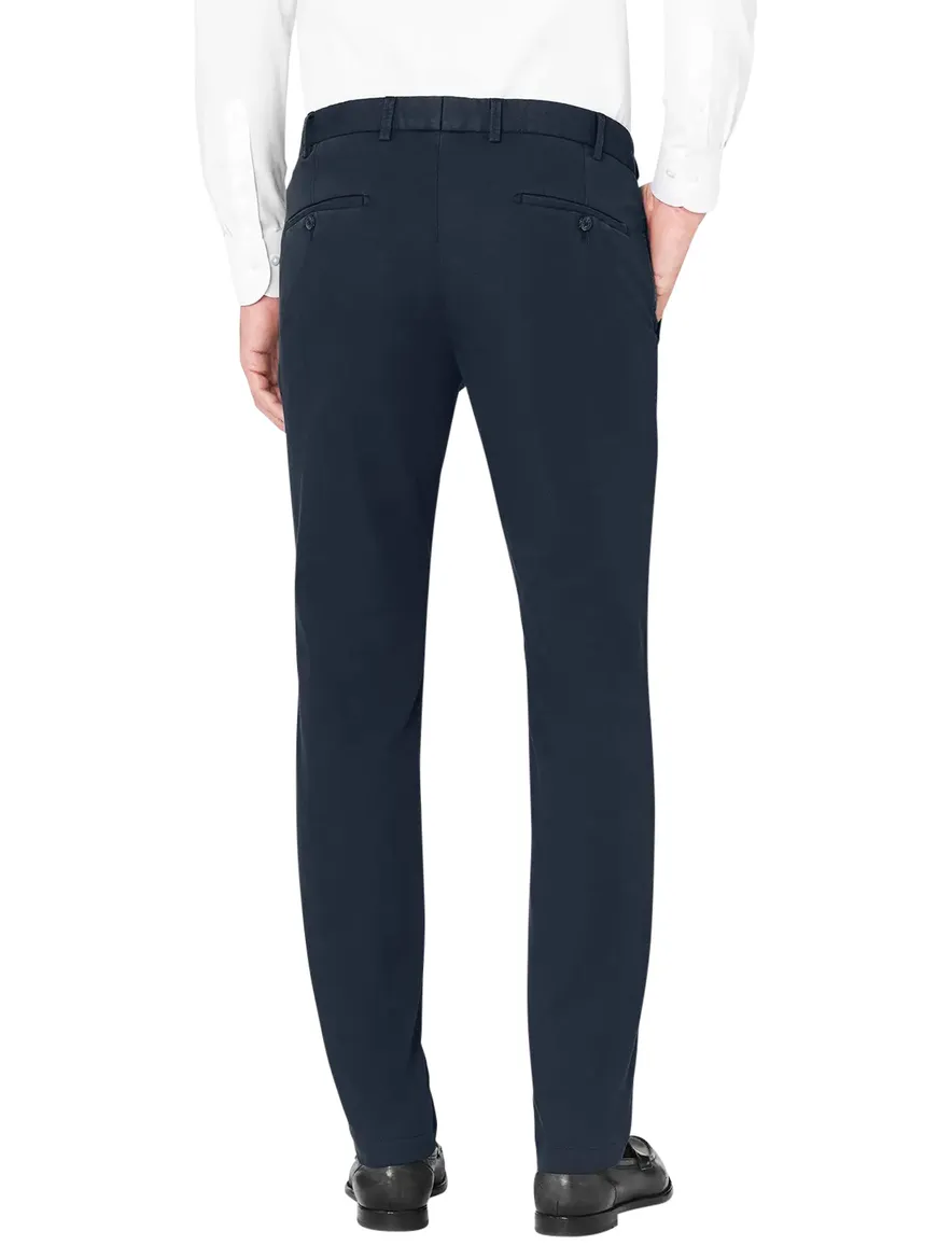 Hiltl katoenen broek blauw effen katoen Tourist