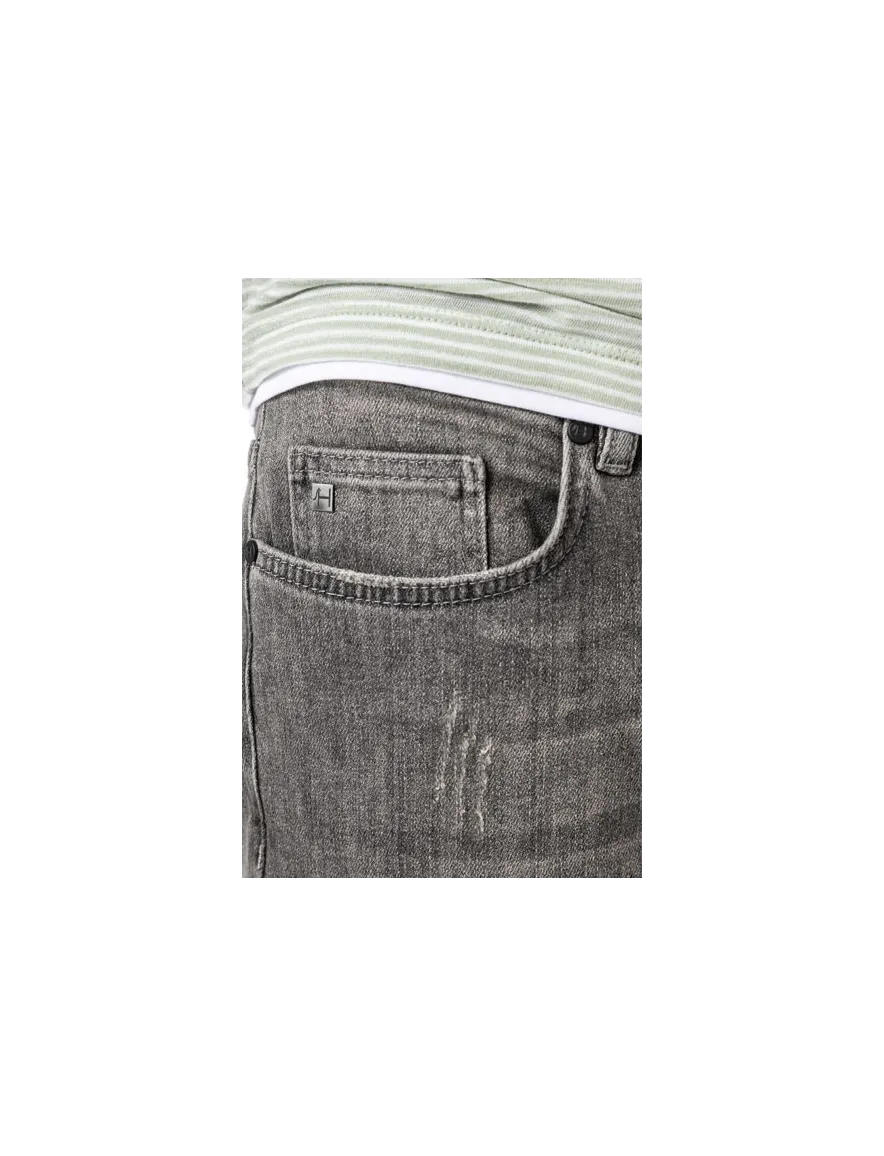 Hiltl jeans cashmere blend Tecade grijs effen denim