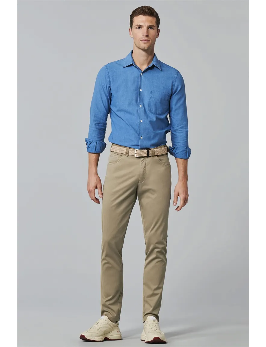 Meyer Pantalon bruin katoen
