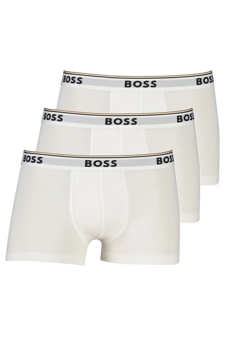 BOSS Black boxershort wit effen 3-pack