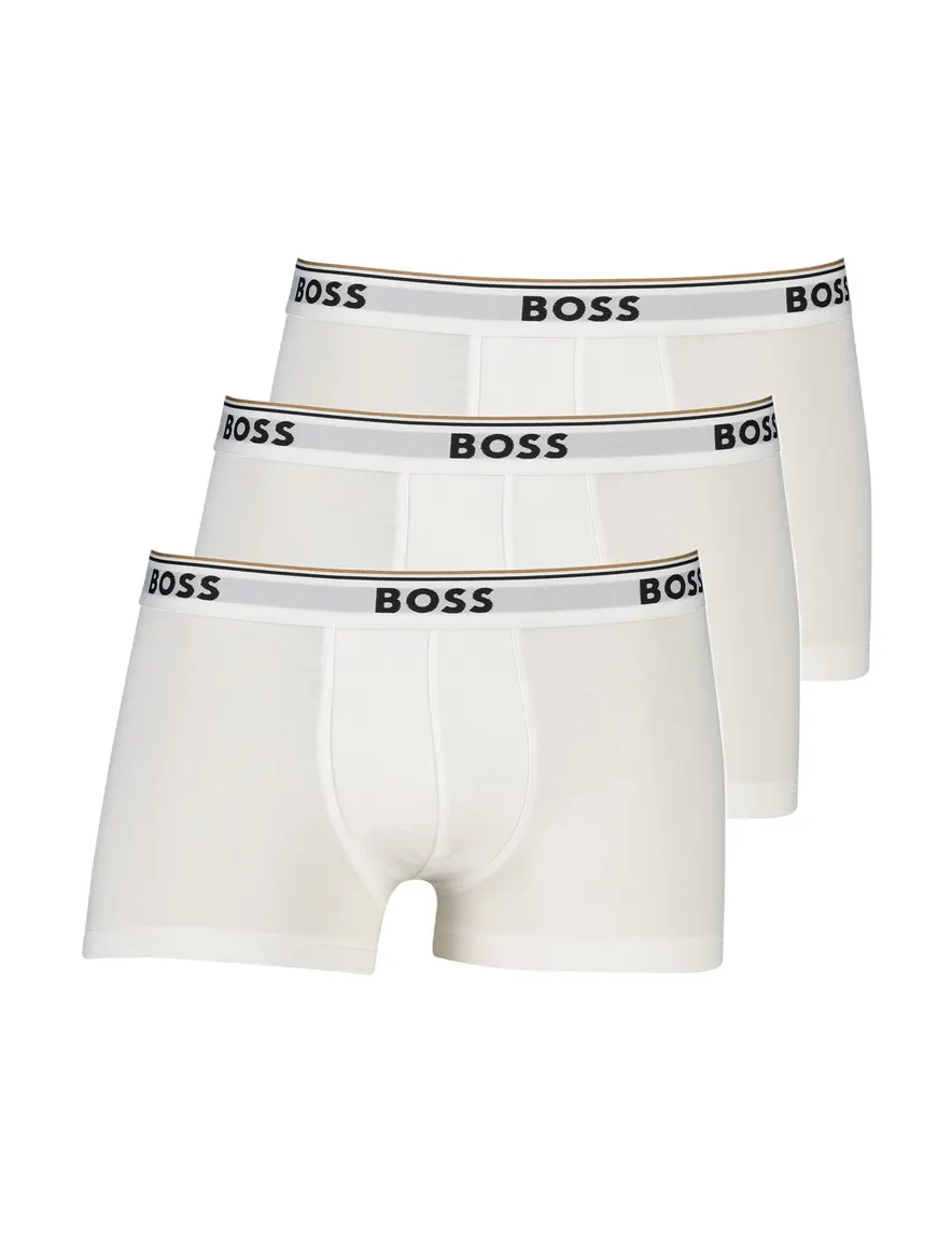 Hugo Boss boxershort wit effen 3-pack