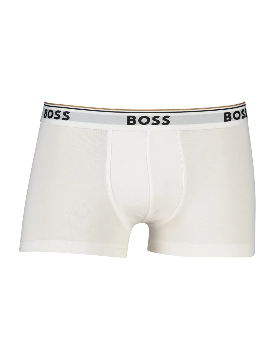 Hugo Boss boxershort wit effen 3-pack