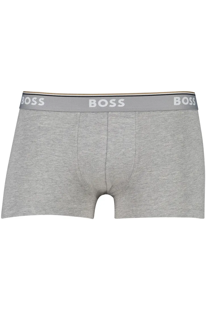 BOSS Black trunk boxershort zwart grijs wit 3-pack
