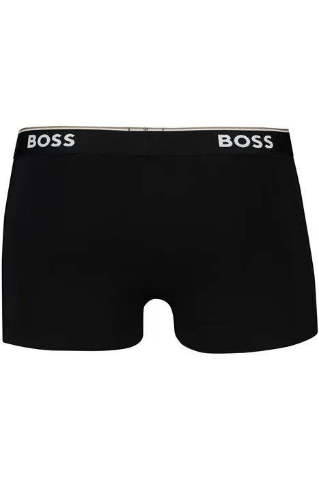 BOSS Black boxershort zwart effen katoen 3-pack
