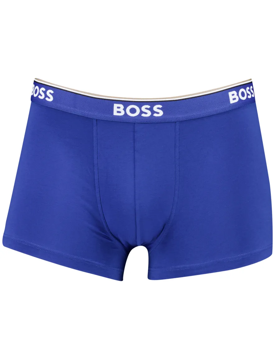 Hugo Boss Black Boxershorts Open Blue katoen 3-pack
