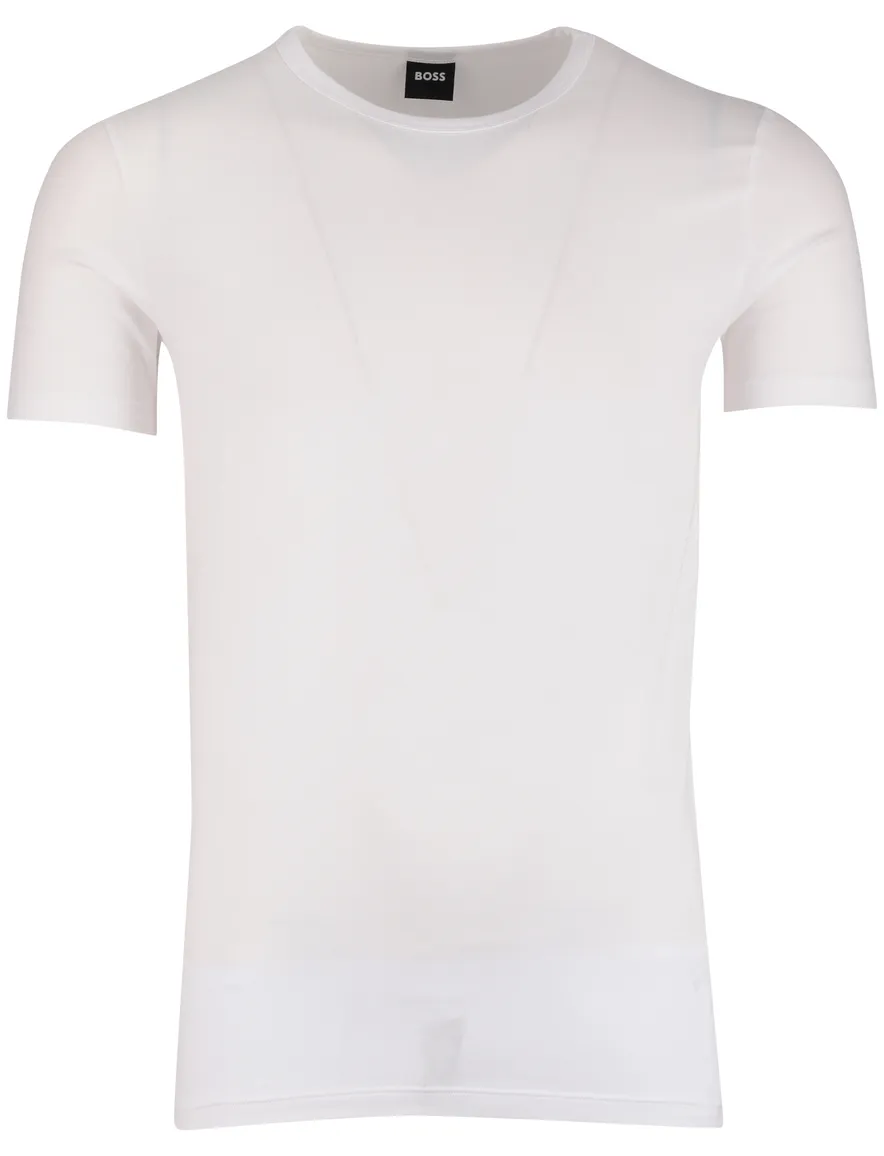Boss Black t-shirts wit effen katoen 2 pack