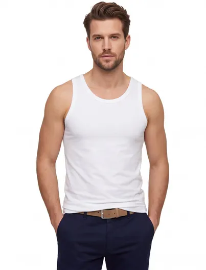 Hugo Boss Hugo Boss tanktop wit katoen 2-pack