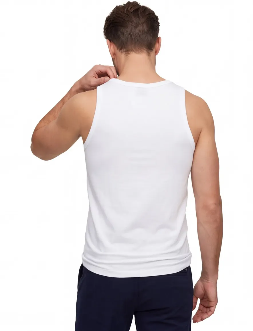 Hugo Boss tanktop wit katoen 2-pack