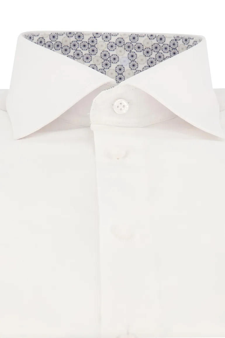 Zakelijk Ledub overhemd Modern Fit New wit uni
