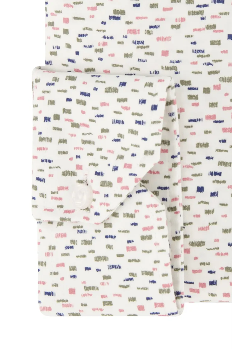 Ledub overhemd donkerblauw geprint