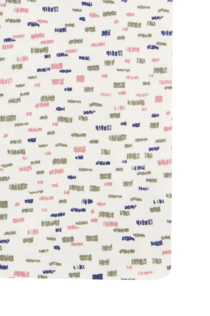 Ledub overhemd Modern Fit New navy print katoen