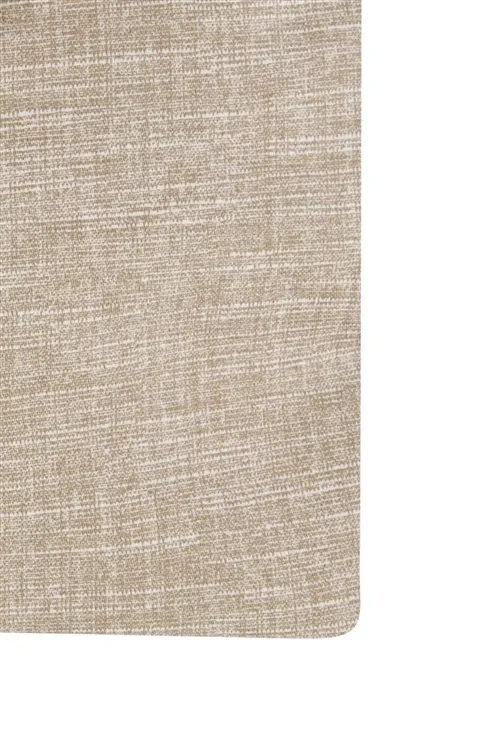 John Miller overhemd mouwlengte 7 normale fit beige effen katoen Tailored Fit