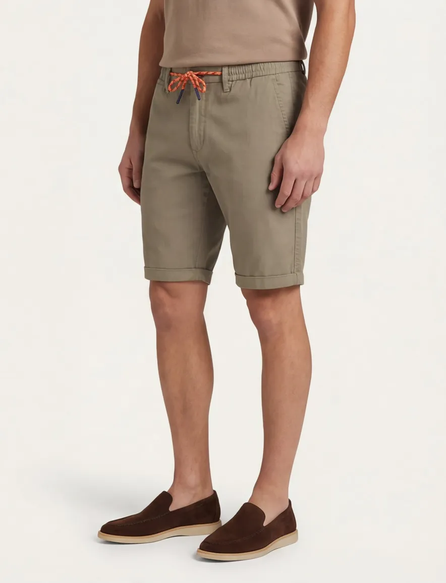 NZA korte broek khaki touwsluiting