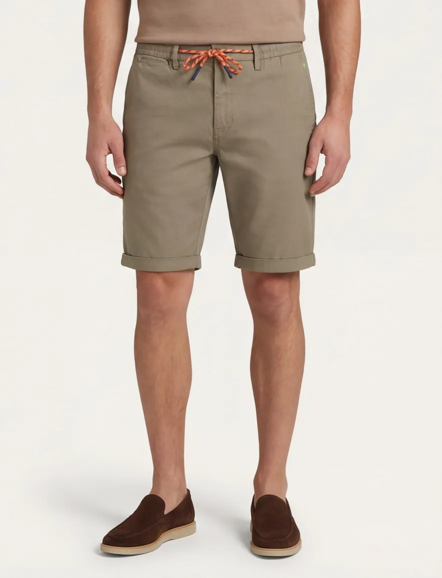 NZA korte broek khaki touwsluiting