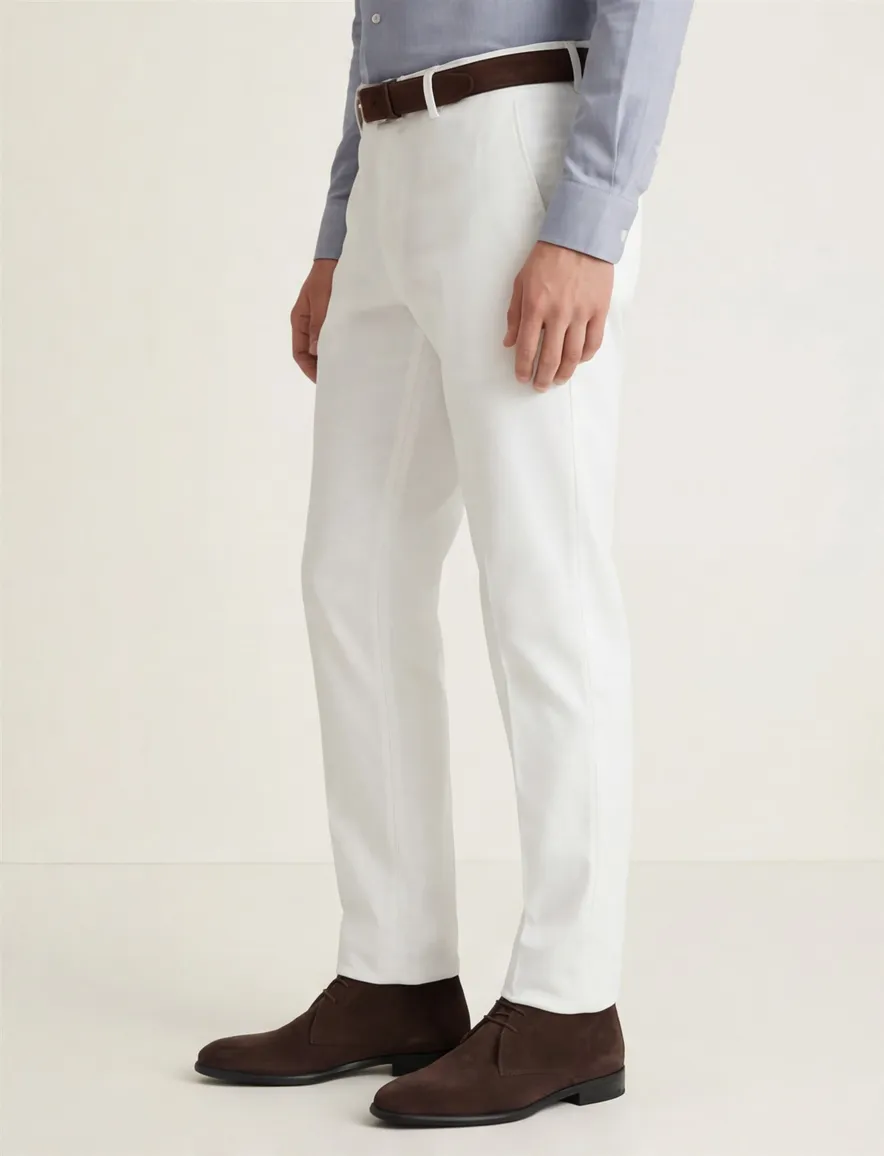 M.E.N.S. katoenen madison chino wit