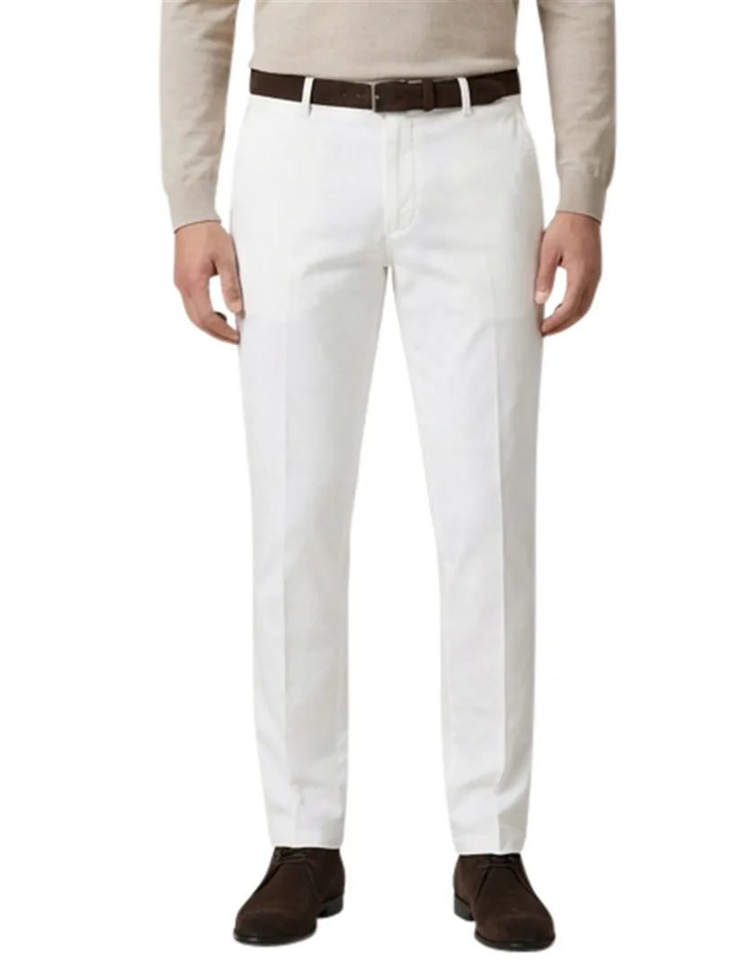 M.E.N.S. witte katoenen chino madison u