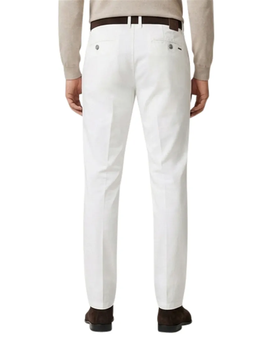 M.E.N.S. witte katoenen chino madison u