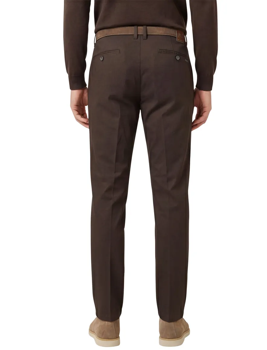 M.E.N.S. katoenen chino bruin
