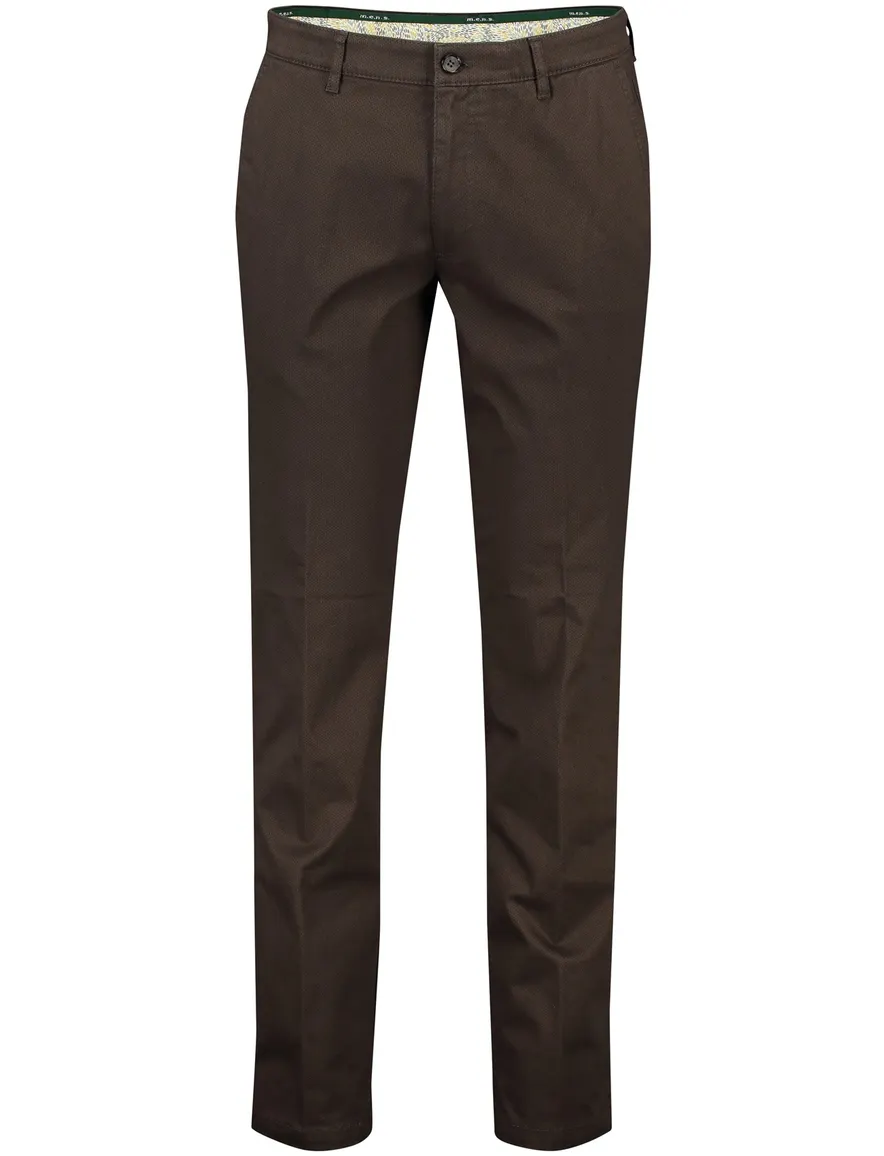 M.E.N.S. katoenen chino donkerbruin Madison u
