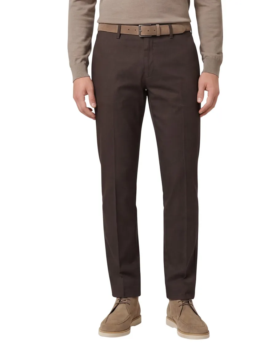 M.E.N.S. katoenen chino donkerbruin Madison u