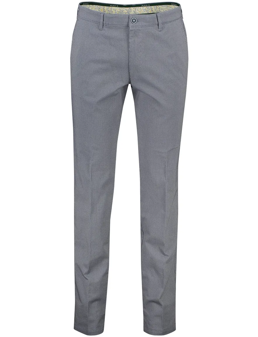 M.E.N.S. Madison U katoenen broek chino blauw geruit