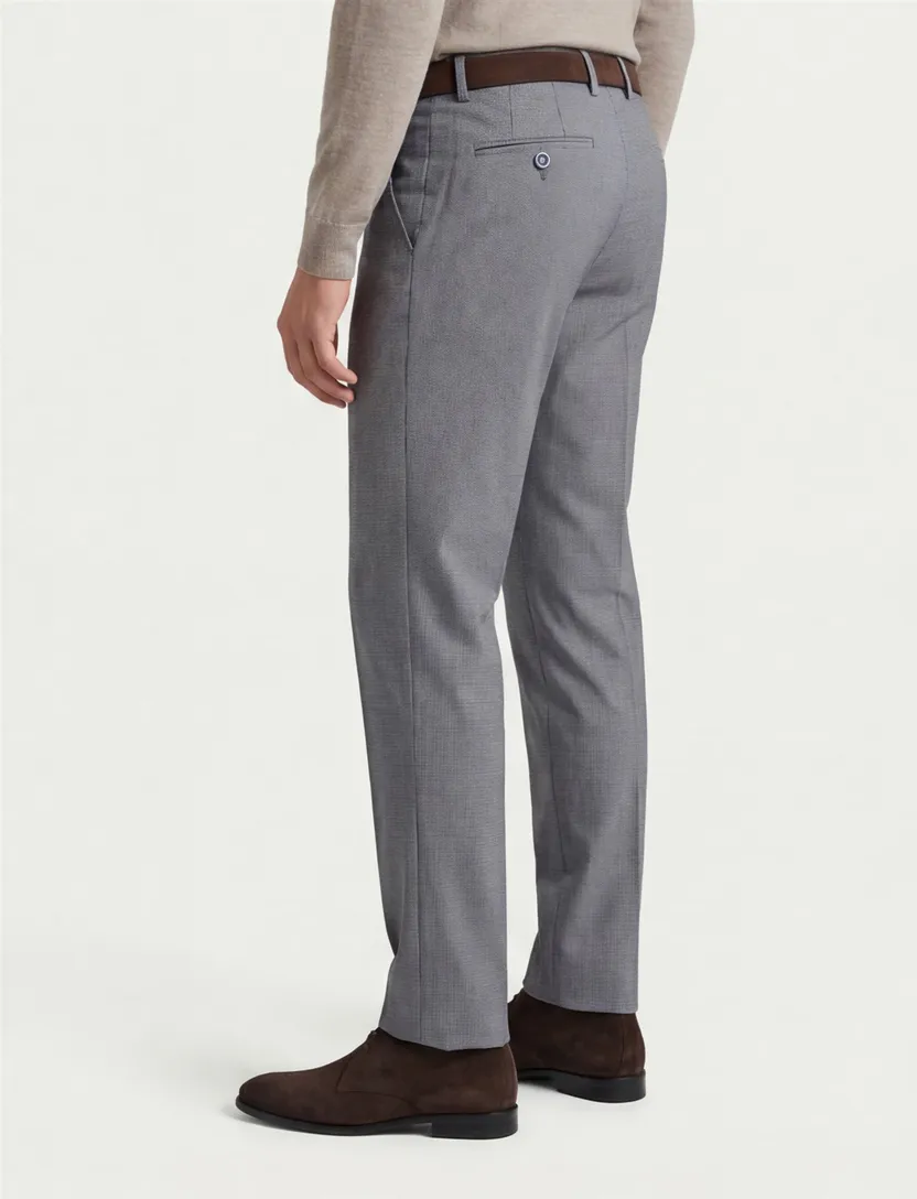 M.E.N.S. Madison U katoenen broek chino blauw geruit