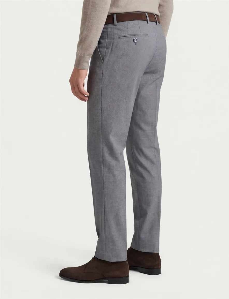 M.E.N.S. Madison U katoenen broek chino blauw geruit