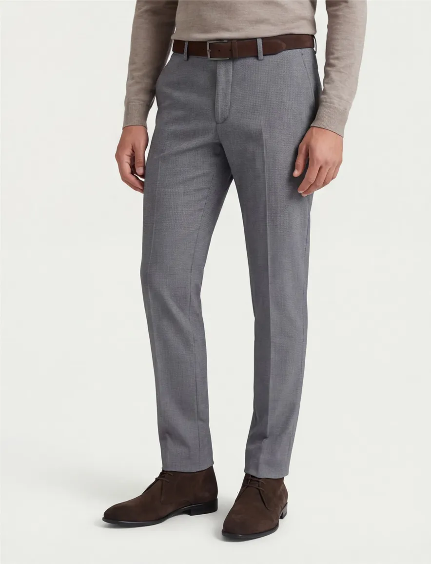 M.E.N.S. Madison U katoenen broek chino blauw geruit