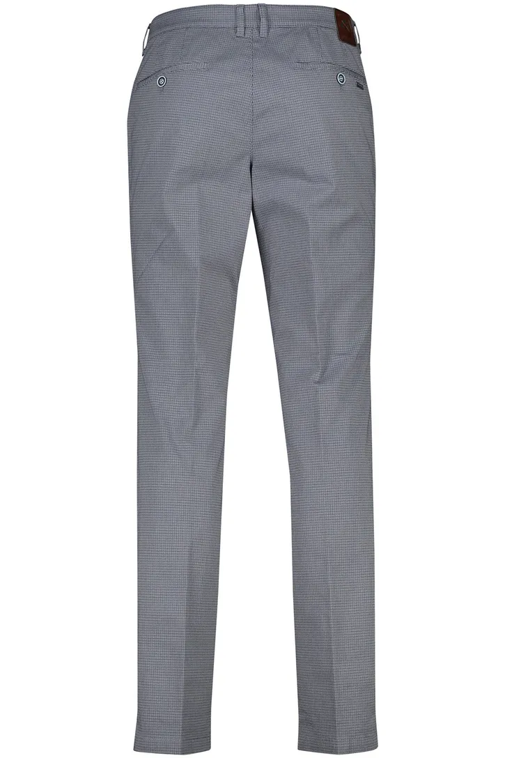 M.E.N.S. Madison U katoenen broek chino blauw geruit