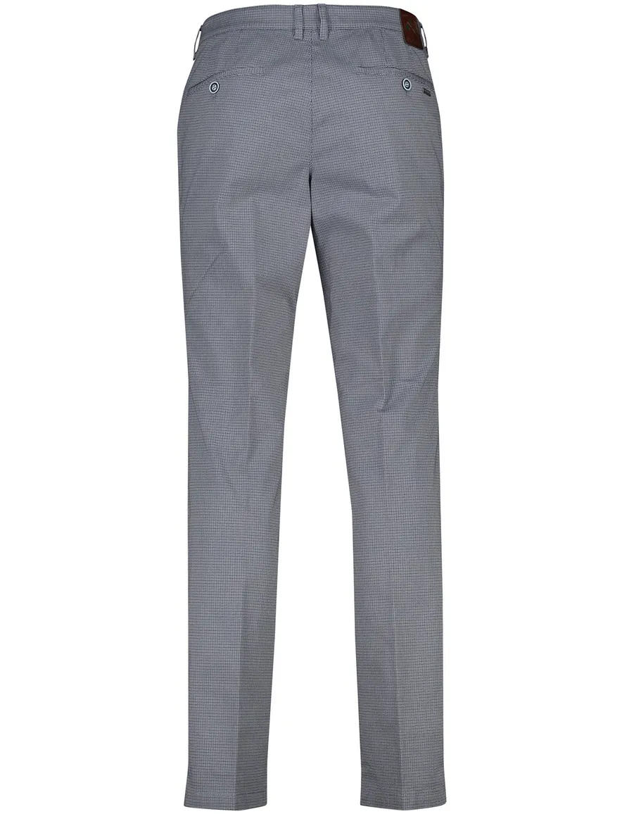 M.E.N.S. Madison U katoenen broek chino blauw geruit