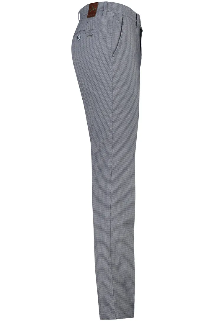 M.E.N.S. Madison U katoenen broek chino blauw geruit