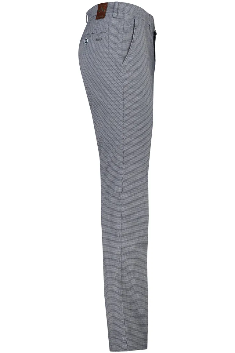 M.E.N.S. Madison U katoenen broek chino blauw geruit
