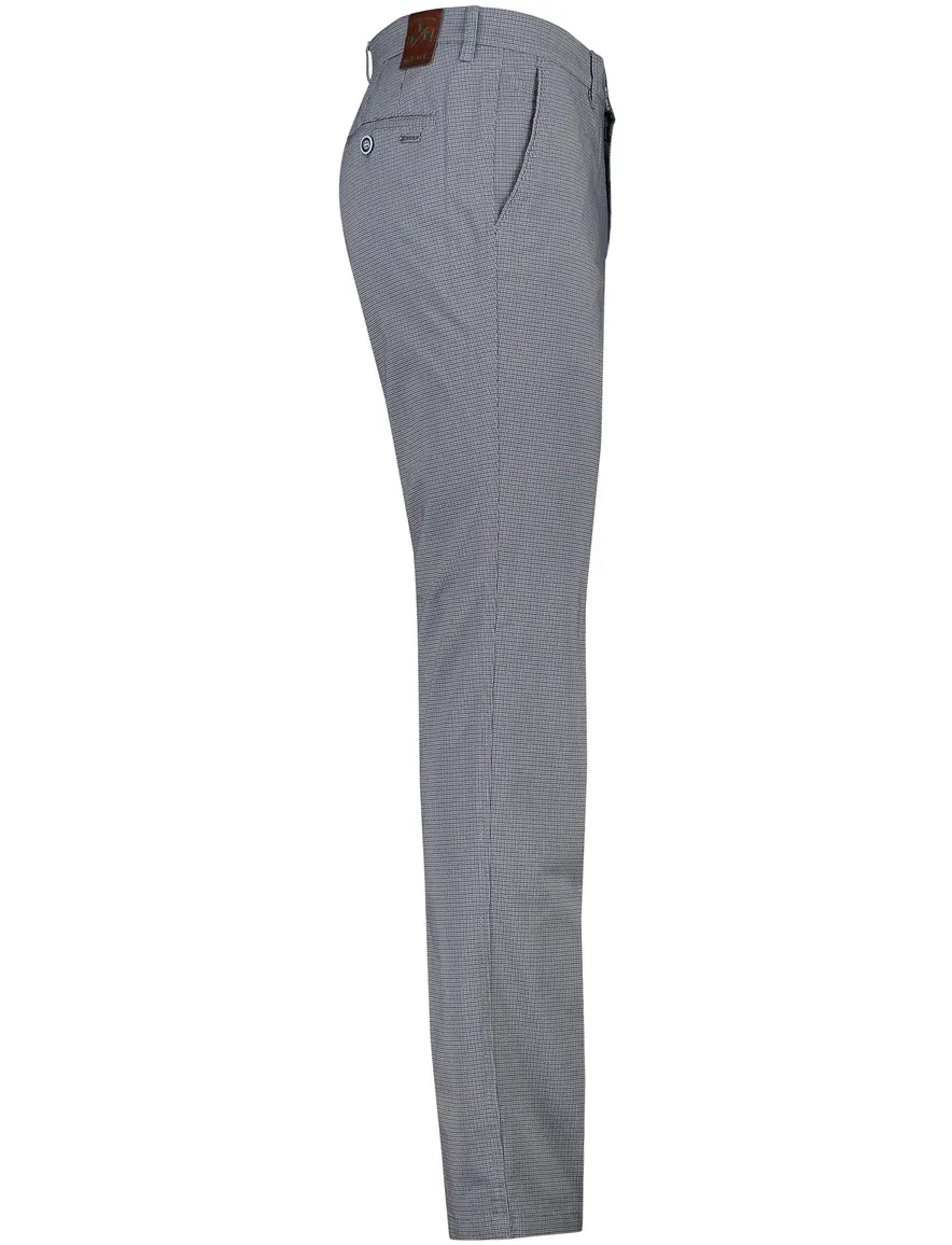 M.E.N.S. Madison U katoenen broek chino blauw geruit