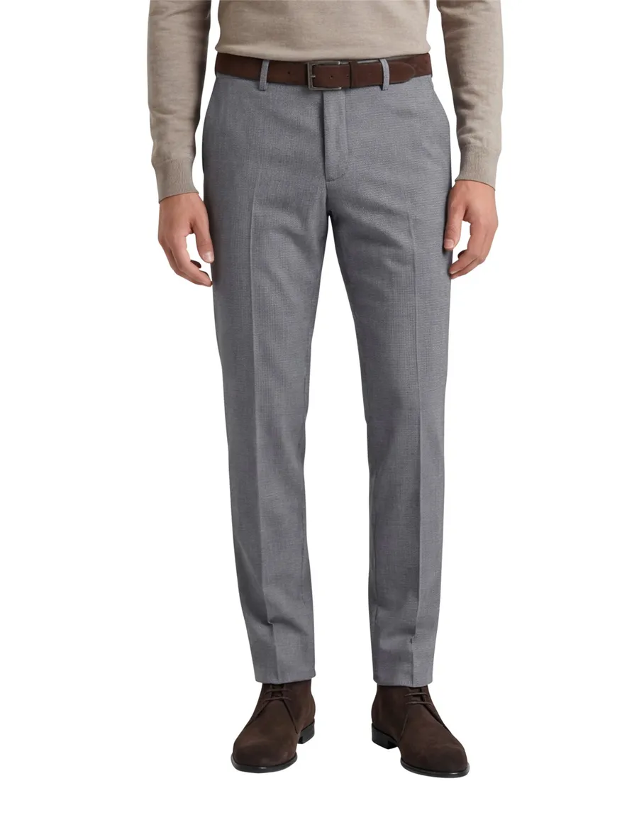 M.E.N.S. Madison U katoenen broek chino blauw geruit