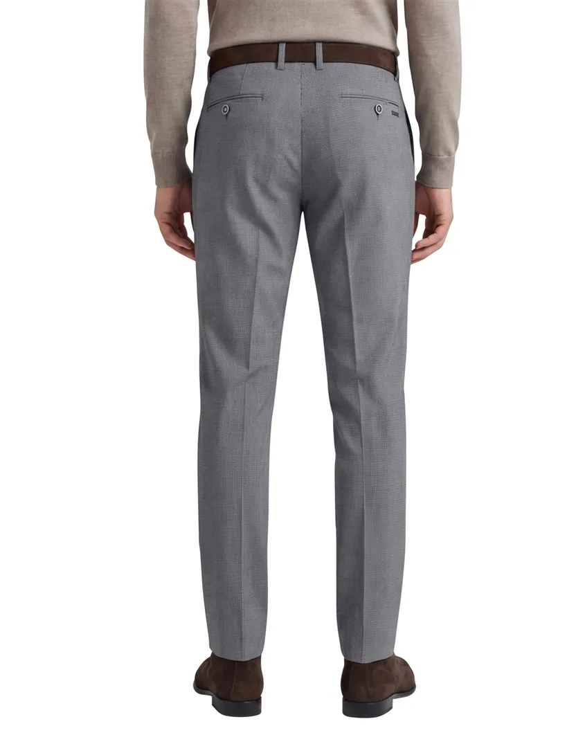 M.E.N.S. Madison U katoenen broek chino blauw geruit