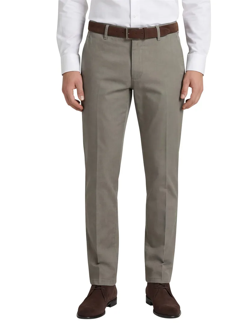 Katoenen M.E.N.S. chino grijs madison