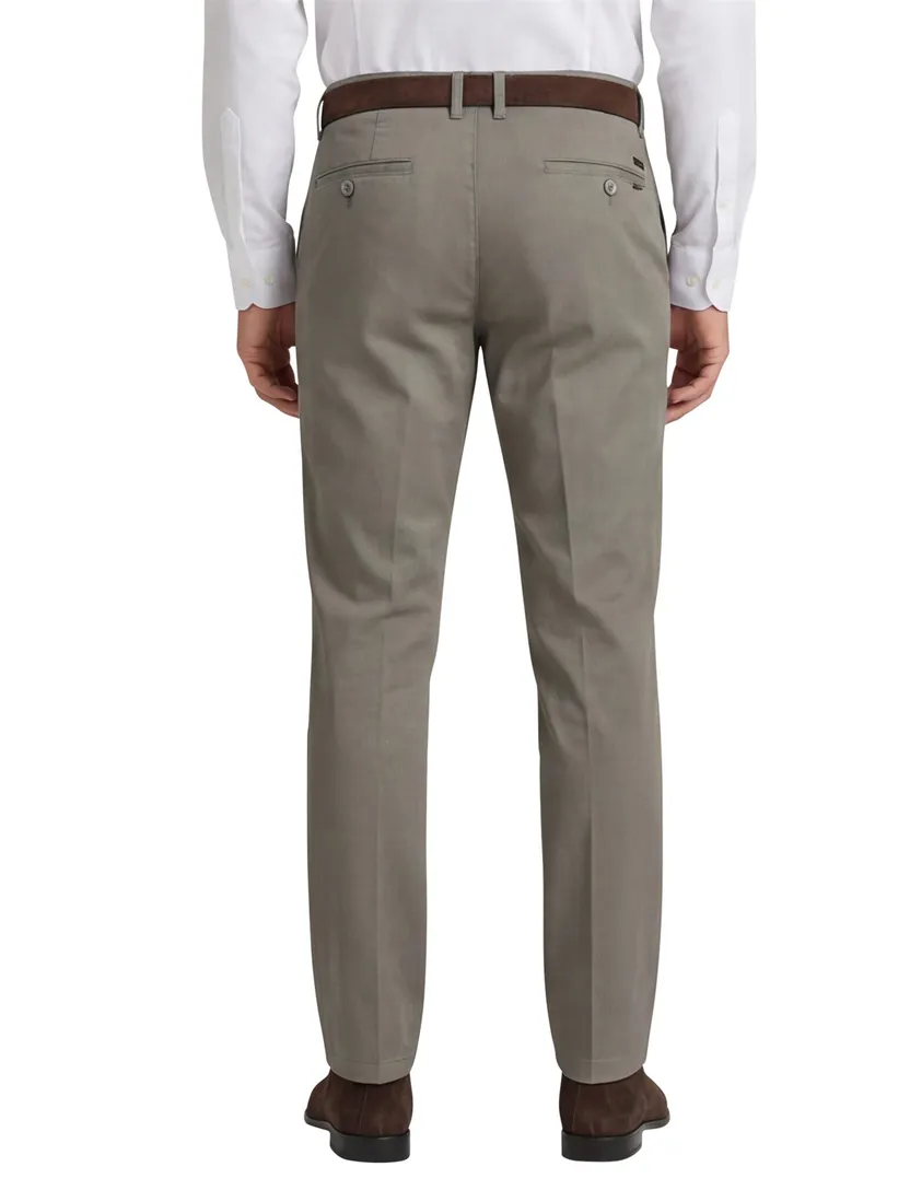 Katoenen M.E.N.S. chino grijs madison