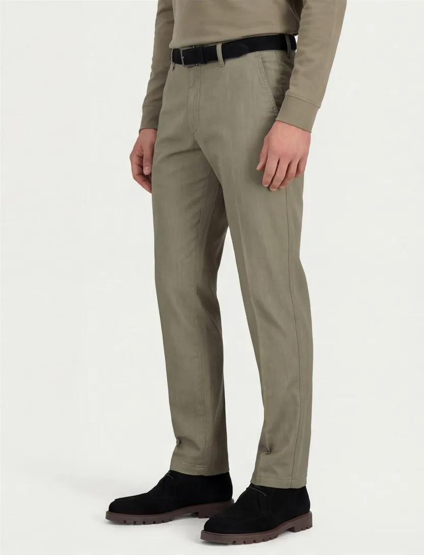 M.E.N.S. chino lichtbruin madison katoen
