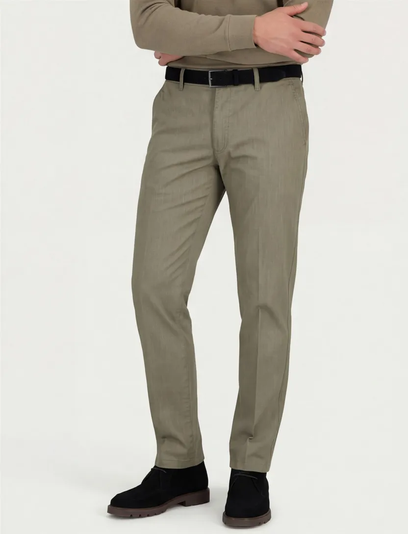 M.E.N.S. chino lichtbruin madison katoen