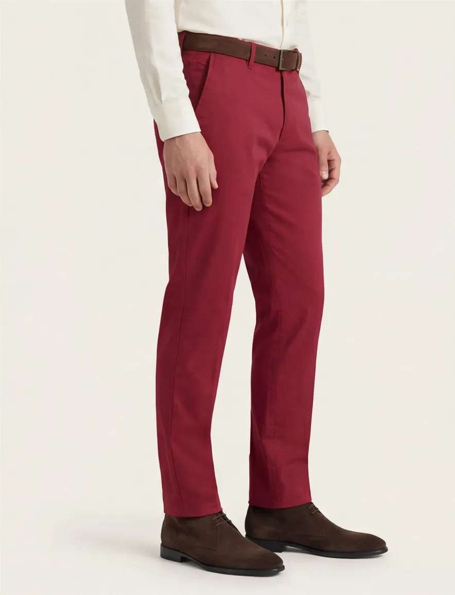 M.E.N.S. chino rood madison u katoen