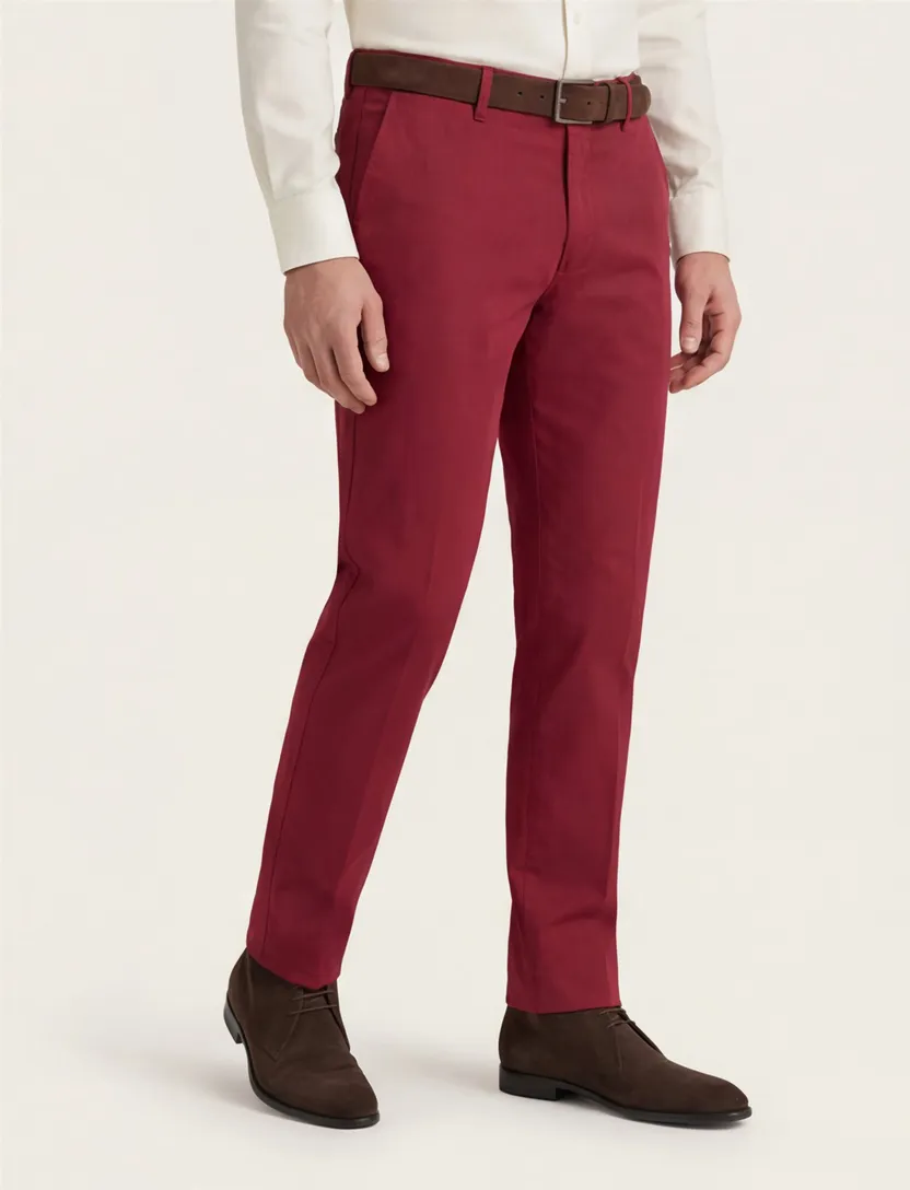 M.E.N.S. chino rood katoen madison u