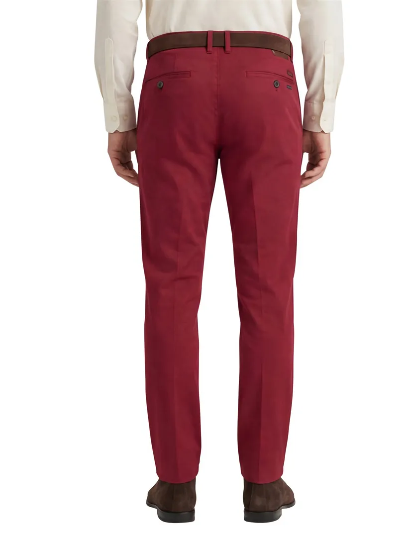 M.E.N.S. chino rood katoen madison u