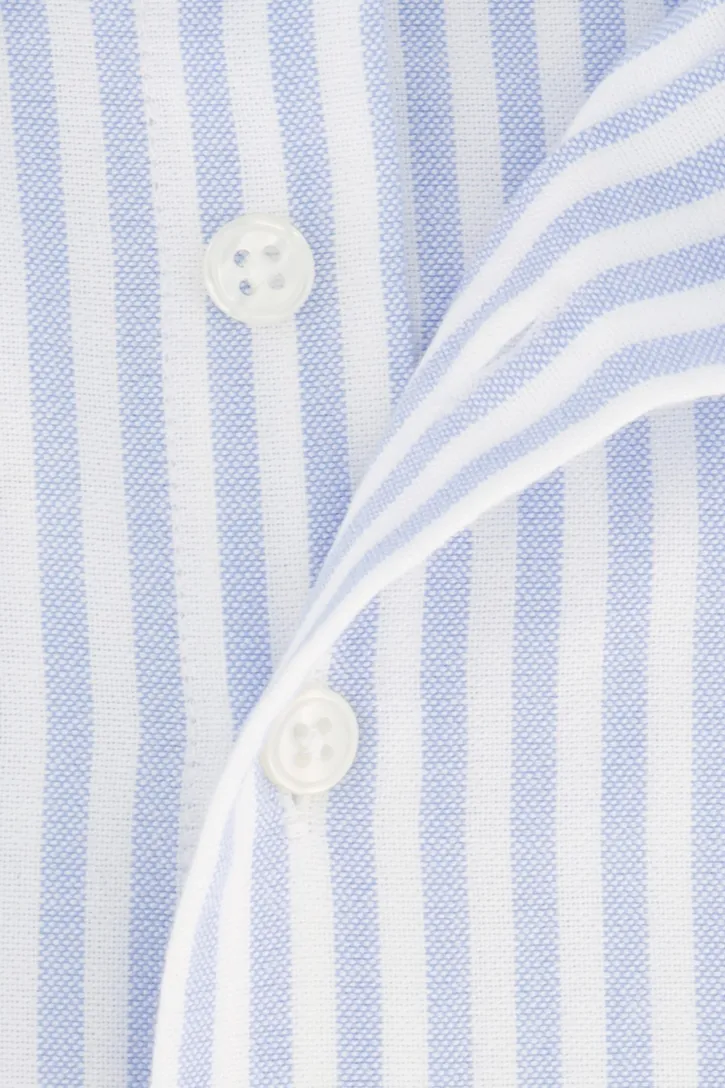 Portofino casual overhemd lichtblauw gestreept