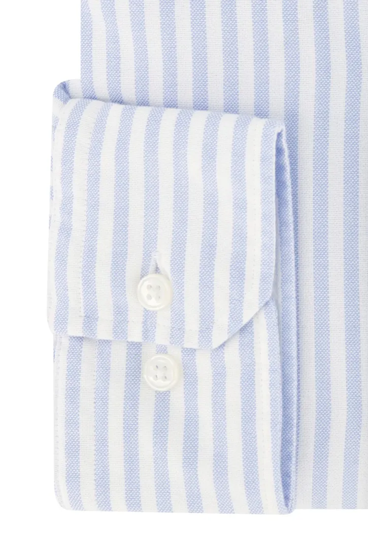Portofino casual overhemd lichtblauw gestreept