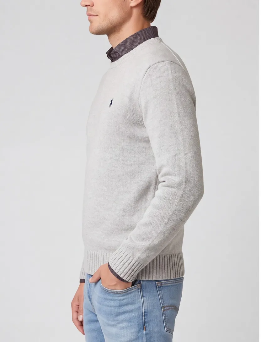 Polo Ralph Lauren sweater katoen ronde hals grijs