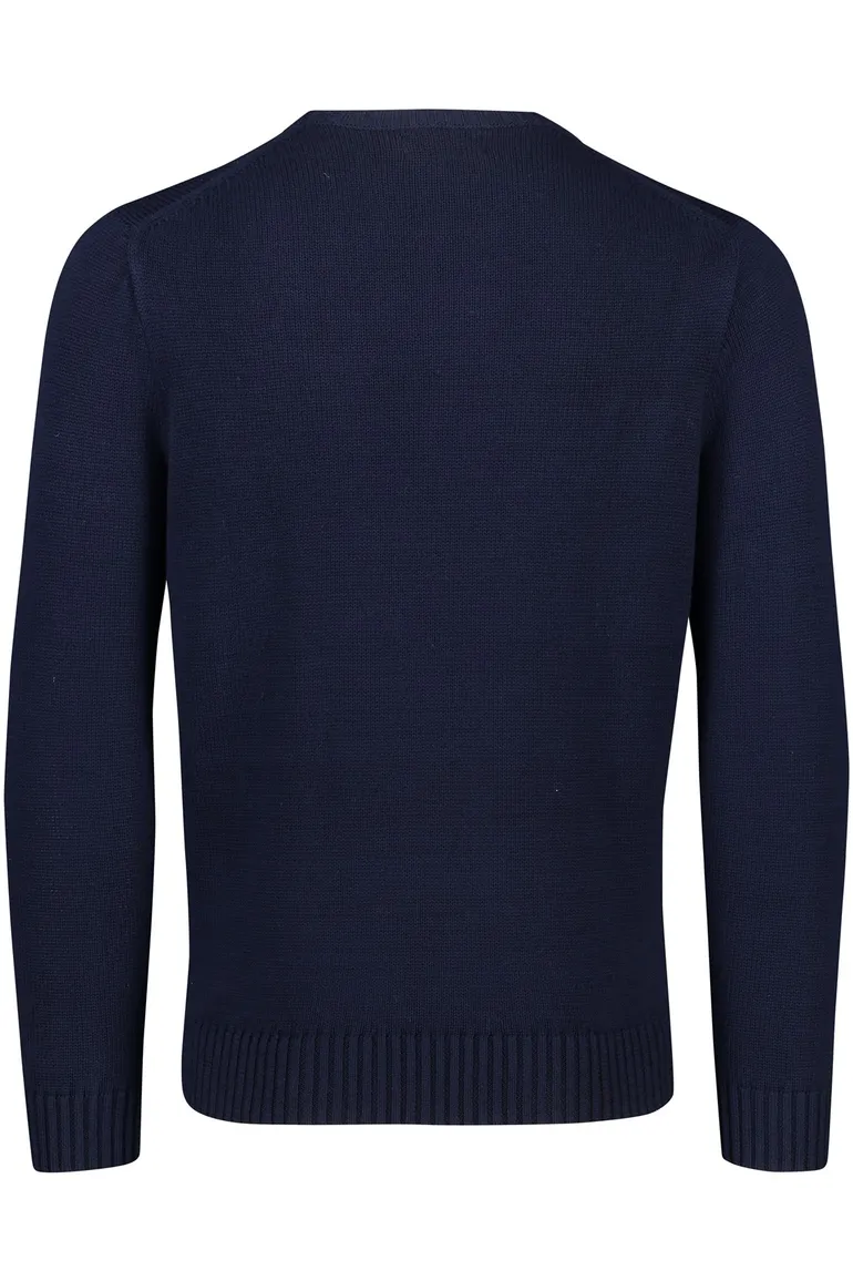 Polo Ralph Lauren trui ronde hals donkerblauw effen katoen