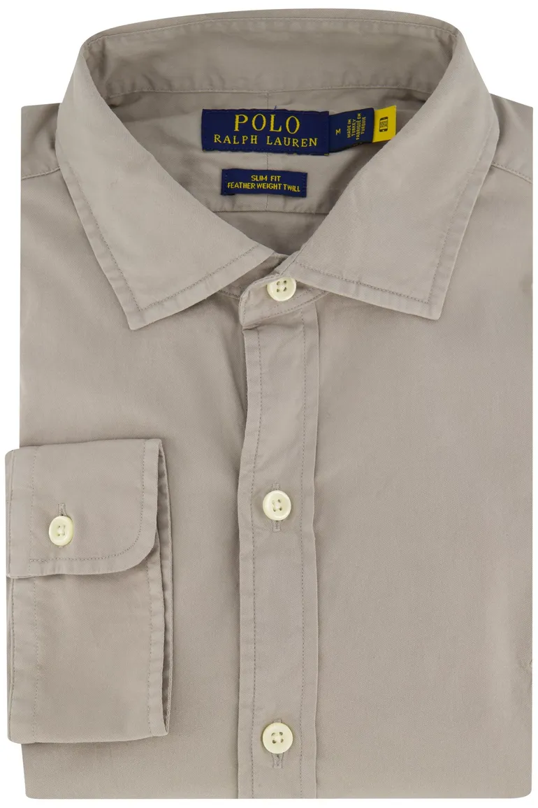 Polo Ralph Lauren slim fit overhemd grijs katoen
