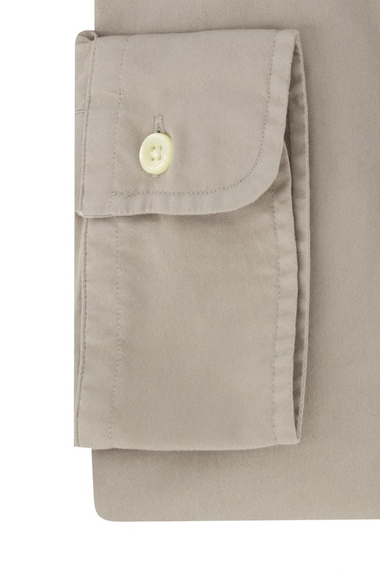 Polo Ralph Lauren slim fit overhemd grijs katoen